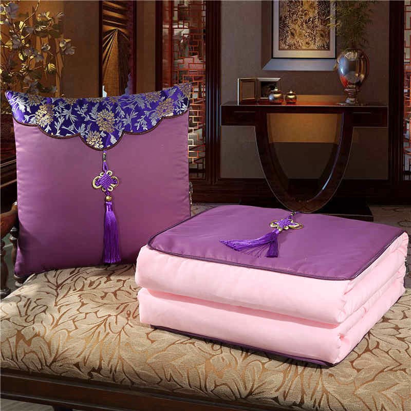 Car with holding pillow quilt Dual-purpose all-cotton multifunction back cushion on-board car in-car folding on pillows quilted by pure cotton winter