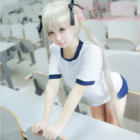 Rìa bầu trời, ngày xuân, em gái, vàng nhẹ 1 mét, tóc đuôi ngựa giả cosplay tóc giả ruy băng, rậm lông - Cosplay