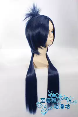 假发cosplay假毛家庭教师十年后六道骸69蓝黑蓝色混色短发加长发