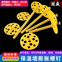 Long insulation nails inner and outer insulation walls plastic expansion fixing screws anchor bolts heat insulation board expansion pipe expansion plug