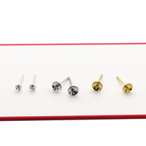 925 pure silver diy ear accessories pearl ear nail plate plate silver plated gold inlaid against allergy