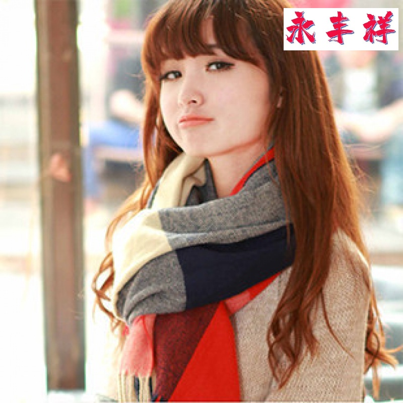 Korean plaid with skirt cover blanket dual-purpose wild scarf shawl dual-purpose women's autumn and winter Joker Tai Wai
