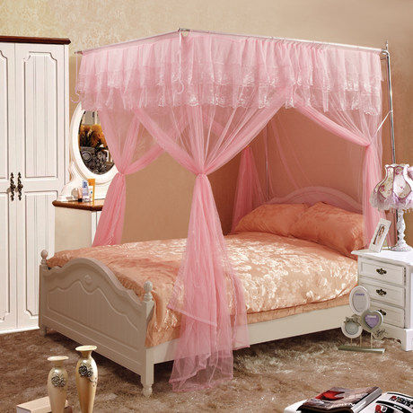 Mosquito net three-door stainless steel 30MM presser foot type shrinkage thickened encryption free installation without punching custom-made presser foot