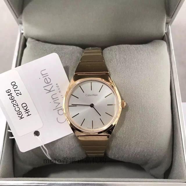 香港代购CK手表女表正品石英K6C23646玫瑰金精致CalvinKlein简约