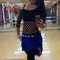 Charming Ziyuan summer new belly dance top Belly dance practice suit Middle sleeve performance suit base coat practice suit