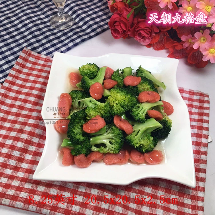 Món ăn phương Tây trắng tinh khiết món ăn sáng tạo tấm ăn sáng tấm hình khách sạn bộ đồ ăn tấm tấm phẳng tấm nhà món ăn - Đồ ăn tối bộ chén đĩa cao cấp