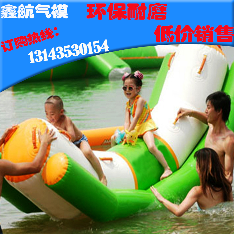 Inflatable water toys water seesaw floats children's water park equipment ocean ball pool rocking music