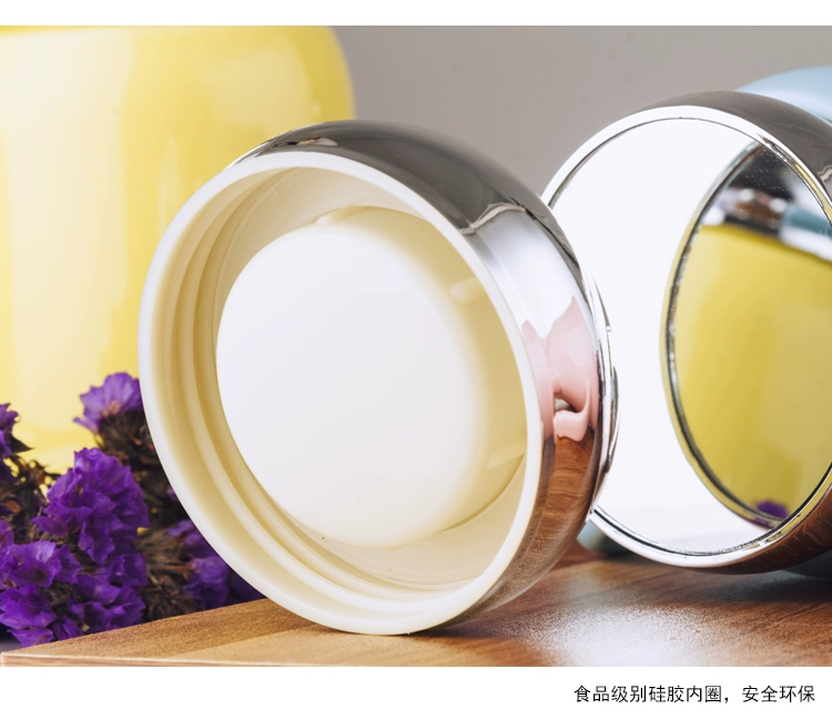 Cốc gốm sáng tạo cốc cốc có nắp đậy văn phòng công suất lớn ly vài ly cà phê cốc sữa bình tập uống nước cho bé