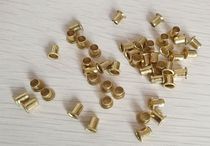Copper eyelet rivets Hollow copper rivets Copper single machine tube Through hole rivets M1 7X2 5 3 3 5 4