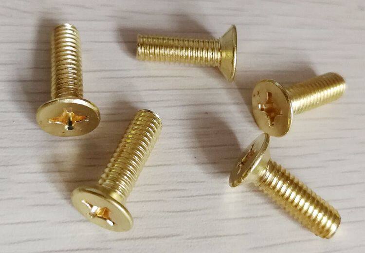 GB819 copper flat machine copper cross machine tooth screw copper sunk head machine screw KM2X4 5 6 8 10 12