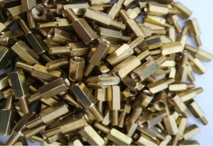 Single-head hexagonal copper column external teeth copper column motherboard isolation main shell copper column M2 5X6 7 8 3 3 5 4