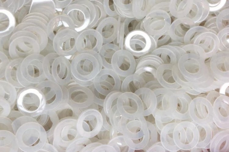 PE eco-friendly plastic gaskets transparent upholstered sheet Soft rubber mesons plastic insulation gaskets 6X2 4 3X0 3 0 5