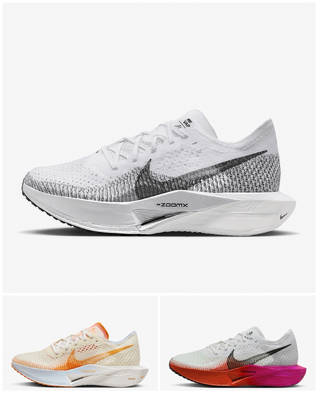 Nike Zoomx Vaporfly 3 White Red Women's Racing Low-Top Running Shoes Dv4130-100