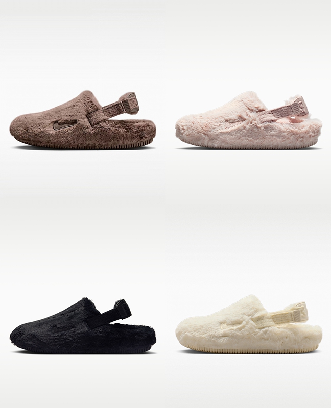 Nike Calm Mule Se Women's Winter Fashion Velcro Plush Warm Slippers Fz3118