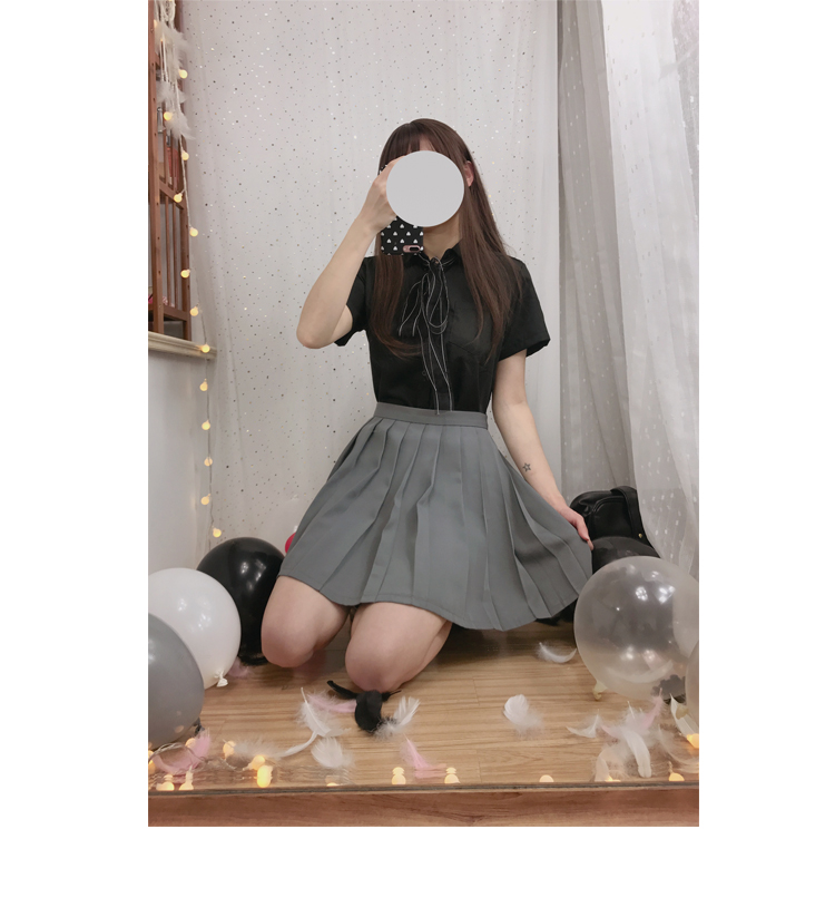 Đồng phục JK phù hợp với trường đại học Nhật Bản gió bốn mảnh của phụ nữ áo len cardigan áo sơ mi xếp li váy thắt eo cao thắt nơ tối áo kiểu nữ đẹp