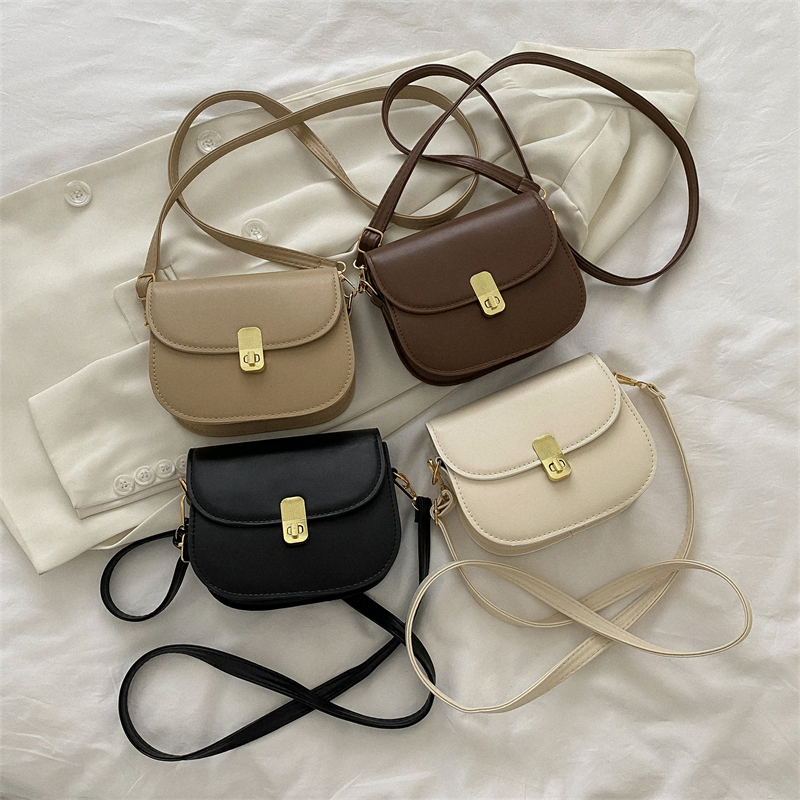 Women's Bags 2022 New Trendy Retro Saddle Bag Niche Texture Shoulder Bag High-End Versatile Crossbody Bag for Women