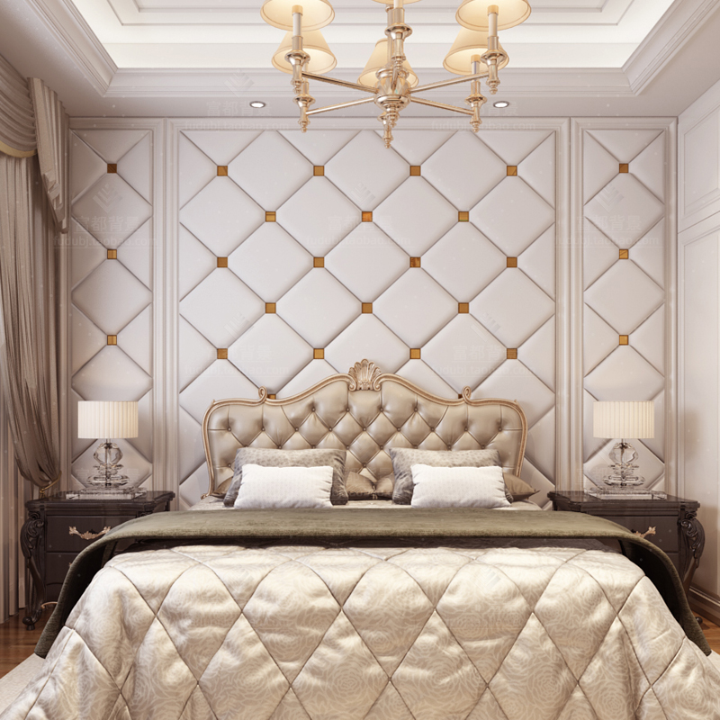 Soft bag hard bag bedroom wall bedside TV background wall European simple modern living room sofa anti-collision wall stickers self-adhesive