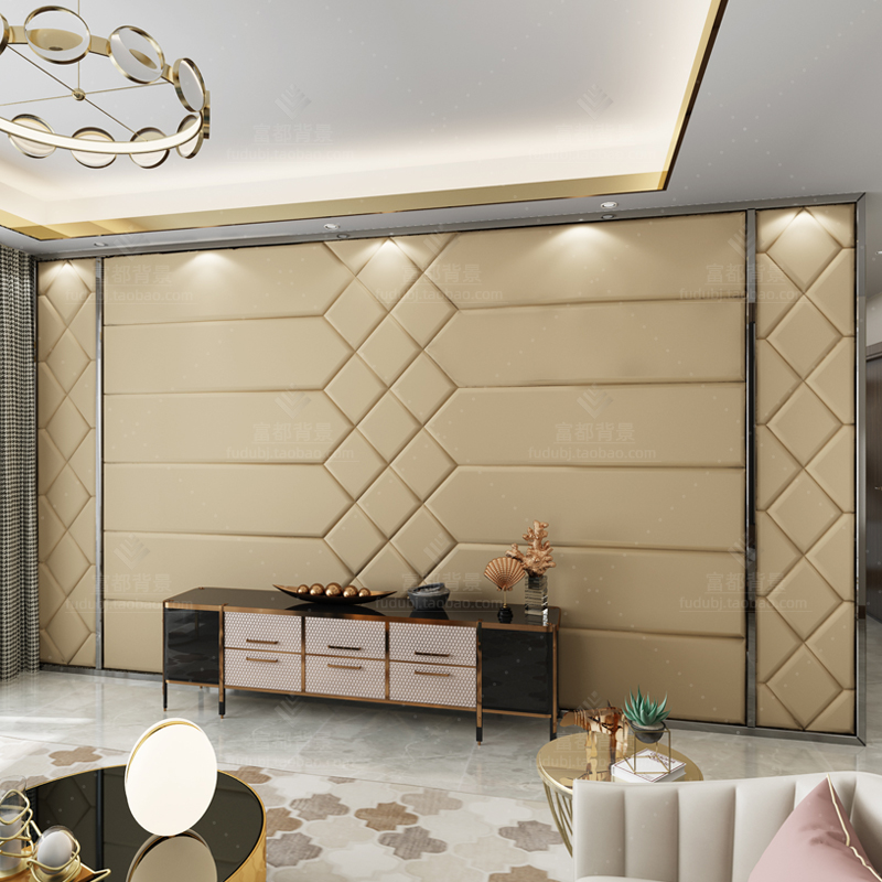 Soft package hard package TV background wall European-style minimalist modern living room sofa wall bedroom bedside anti-collision wall stickers