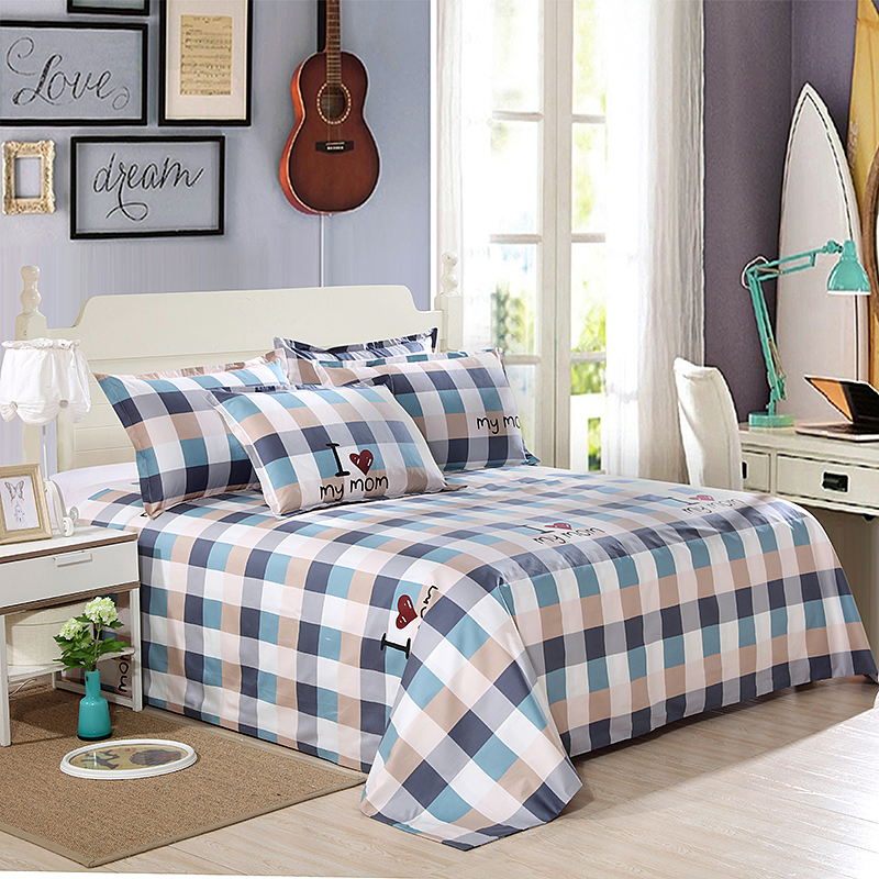 100% cotton đơn mảnh 1,5m2.0 m 2.3 twill cotton dày vải sinh viên sọc - Khăn trải giường ga trai giuong
