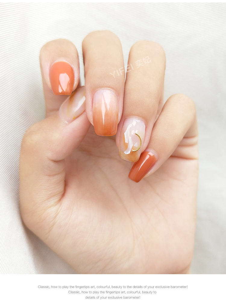 Màu đỏ ròng với sơn móng tay màu bí ngô retro 2019 mới bằng nhựa màu xanh lá cây - Sơn móng tay / Móng tay và móng chân màu móng tay hot 2020