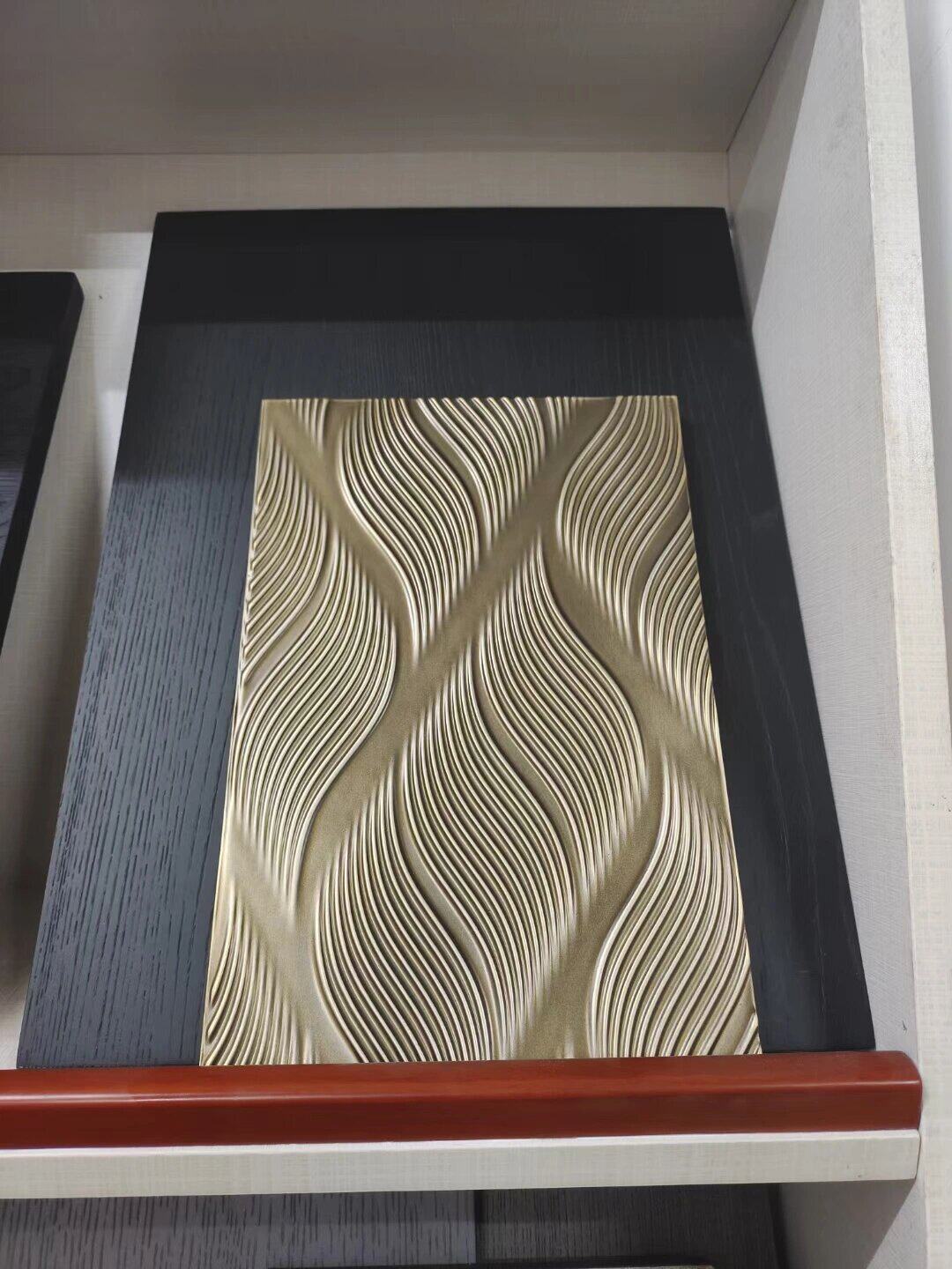 Custom Home Furniture Factory Solid Wood Door Plate Density Board Wave Plate Decorated Board Semi PVC septuality grid M corrugated plate background wall-Taobao