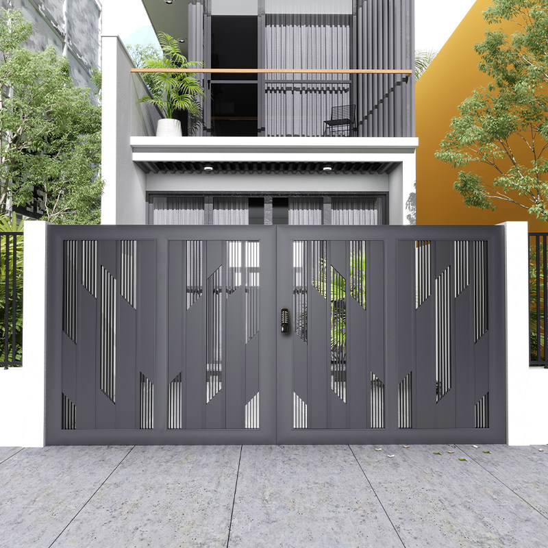 Villa Gates Iron Art Courtyard Doors Shutters Countryside Garden Au Style Outdoor Fence Door Pan Electric Open Iron Doors