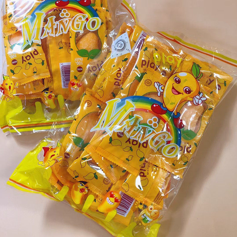 Russia imported candy candy mango soft candy fruit candy snack snack food 500g per bag
