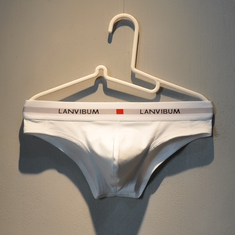 3-Pack Men's Underwear, Men's Briefs, Pure Cotton, Sexy Low-Rise Bikini Briefs, Stylish Large Pouch Shorts