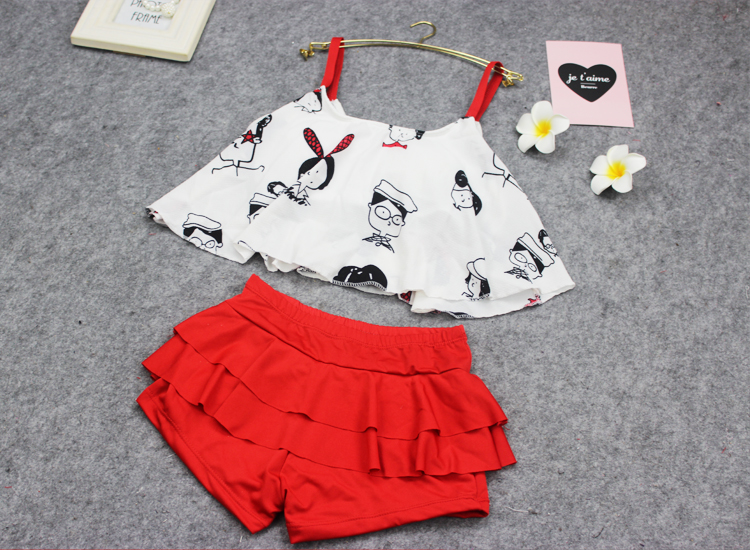Hàn Quốc phiên bản của áo tắm nữ hai mảnh cao eo chia boxer sinh viên bảo thủ dễ thương mỏng Hàn Quốc suối nước nóng tắm phù hợp với 	bikini 2 mảnh màu đỏ	