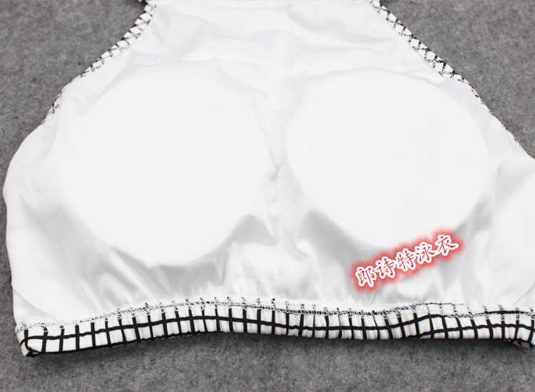 Hàn Quốc sexy áo tắm nữ loại váy góc phẳng chia lưới hai mảnh ngực nhỏ bảo thủ sinh viên mùa xuân nóng tắm phù hợp với bikini 2 mảnh màu trắng