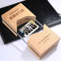 New wooden trophy Crystal creative custom art lettering Solid wood resin medal custom souvenir
