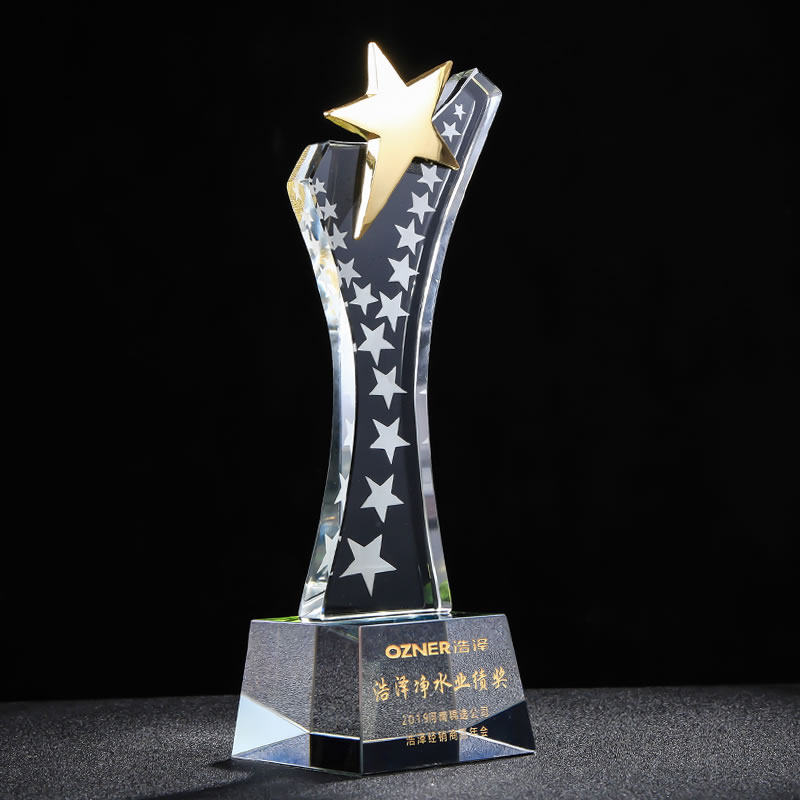 Trophy Crystal Creativity Custom Set Making Medals High-end Metal Glass Golf Lettering Embroidered Semi-permanent Competition