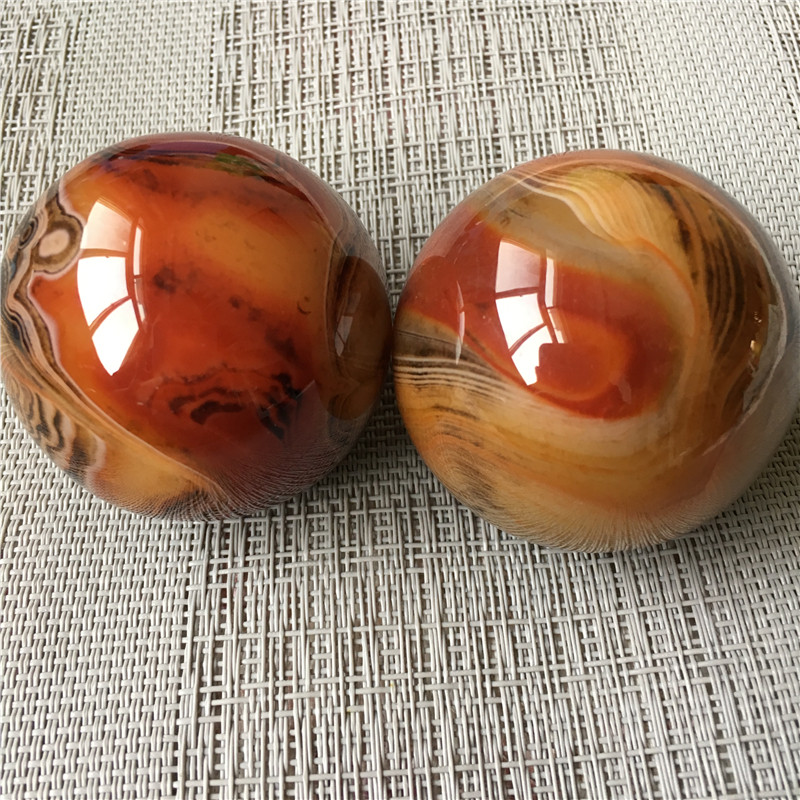 Natural agate health care ball handball jade Baoding ball with elderly fitness ball exercise finger force to turn the ball to the ball