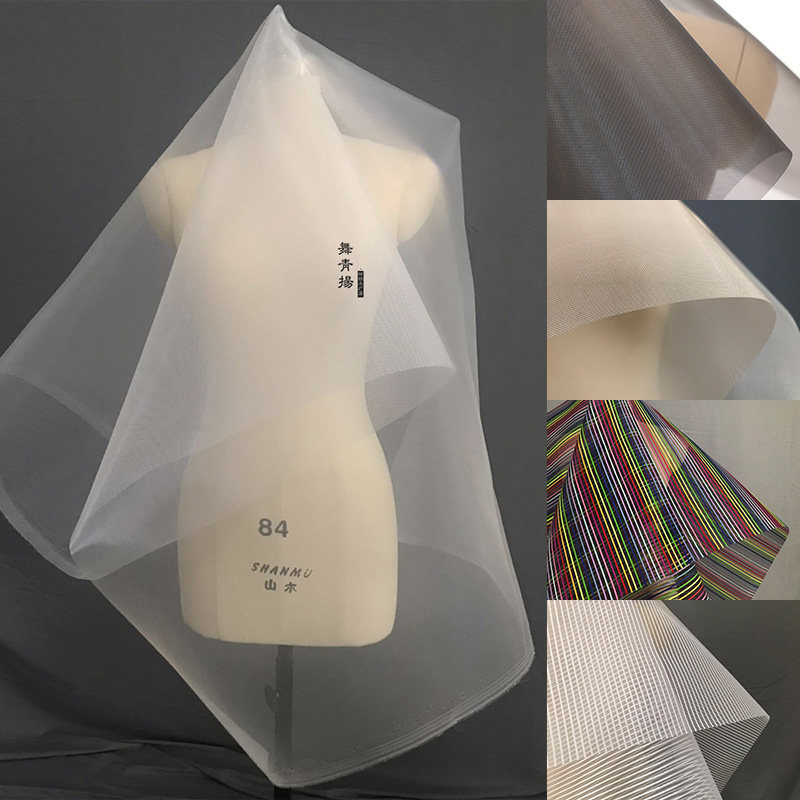 Ultra - hard thickening nylon shape mesh super hard bone veil designer fabric fashion dress outline fabric