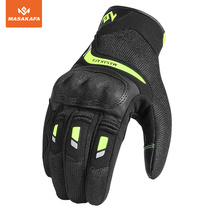 Autumn and winter motorcycle riding gloves real sheepskin breathable Knight locomotive anti-drop all fingers wind and warmth Four Seasons men and women