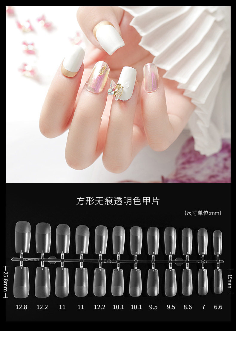 The finished product of the ultra-thin, seamless nail patch, which is suitable for both full and half application and is specially designed for nail extension pic 13