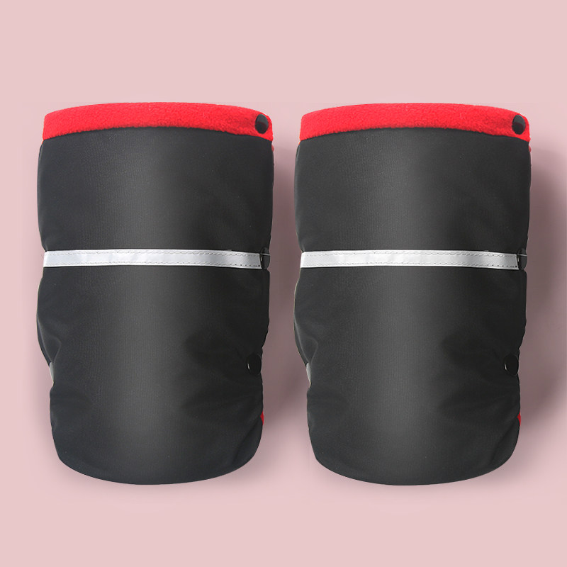 Baby Stroller Warm Gloves, Windproof and Cold-Proof, Baby Stroller Accessories, Thickened and Plush, Winter Stroller Handle Gloves