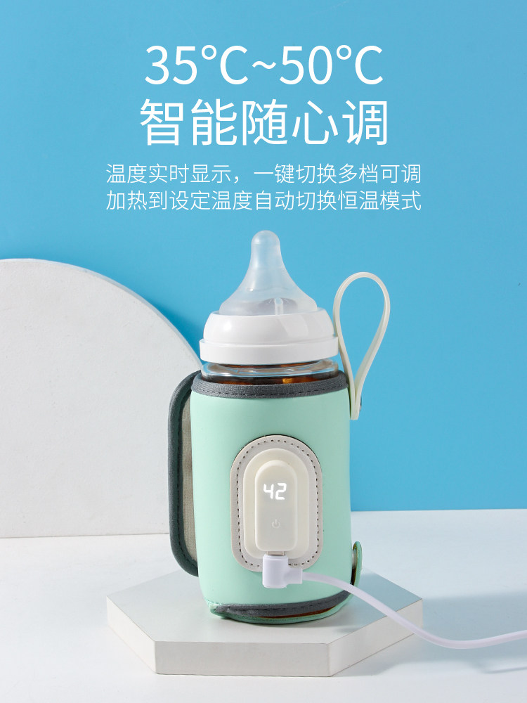 Baby Bottle Insulation Cover, Universal Pigeon Portable Constant Temperature Heating Device for Outdoor Use, Night Feeding Artifact, Milk Warmer Cover, Milk Warmer