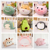 Cute cartoon butter fruit powder pig flannel cloth hand warmer treasure bag cover female hand dont charge plush hand warm cover students