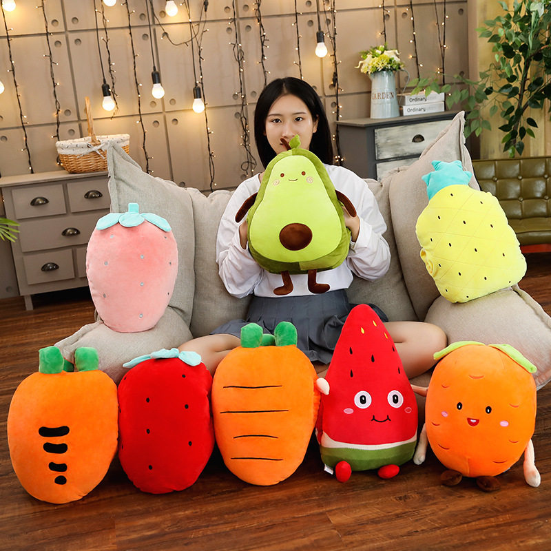 Cute Bull Oil Fruit Strawberry Warm Hand Bag Women Cartoon Fruit Plush Warm Hand Bao No Recharge Warm Hands Cover children