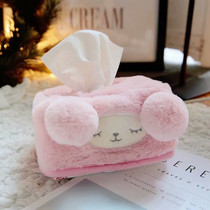 Day Style Cartoon Soft Cute Eyes Sheep Plush Cloth Art Tissue Box Cover Bedroom Creative Cute Home Car With Pumping Paper Box