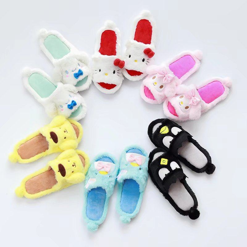 Cartoon Truffle Toe Cotton Slippers Women Spring Summer Home Cute Plush Fish Mouth Slippers At-home Indoor Non-slip Floor Tug-Taobao