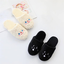 Cartoon Cute Cat Cotton Slippers Female Winter Household Plush Baotou Warm Slippers Couple Home Indoor Large Size
