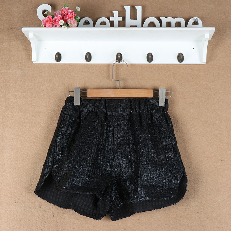 Phụ nữ thun eo thời trang hoang dã quần short L-5 quần đùi jean nữ