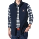 JEEP / Jeep Cardigan Vest Men Loose Polar Vest Vest Plus Áo khoác lông cừu Mùa thu Lông cừu Basecoat Micro Đàn hồi - Dệt kim Vest