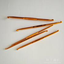 Golden alumina double head crochet knitting tool for thick and thin crochet