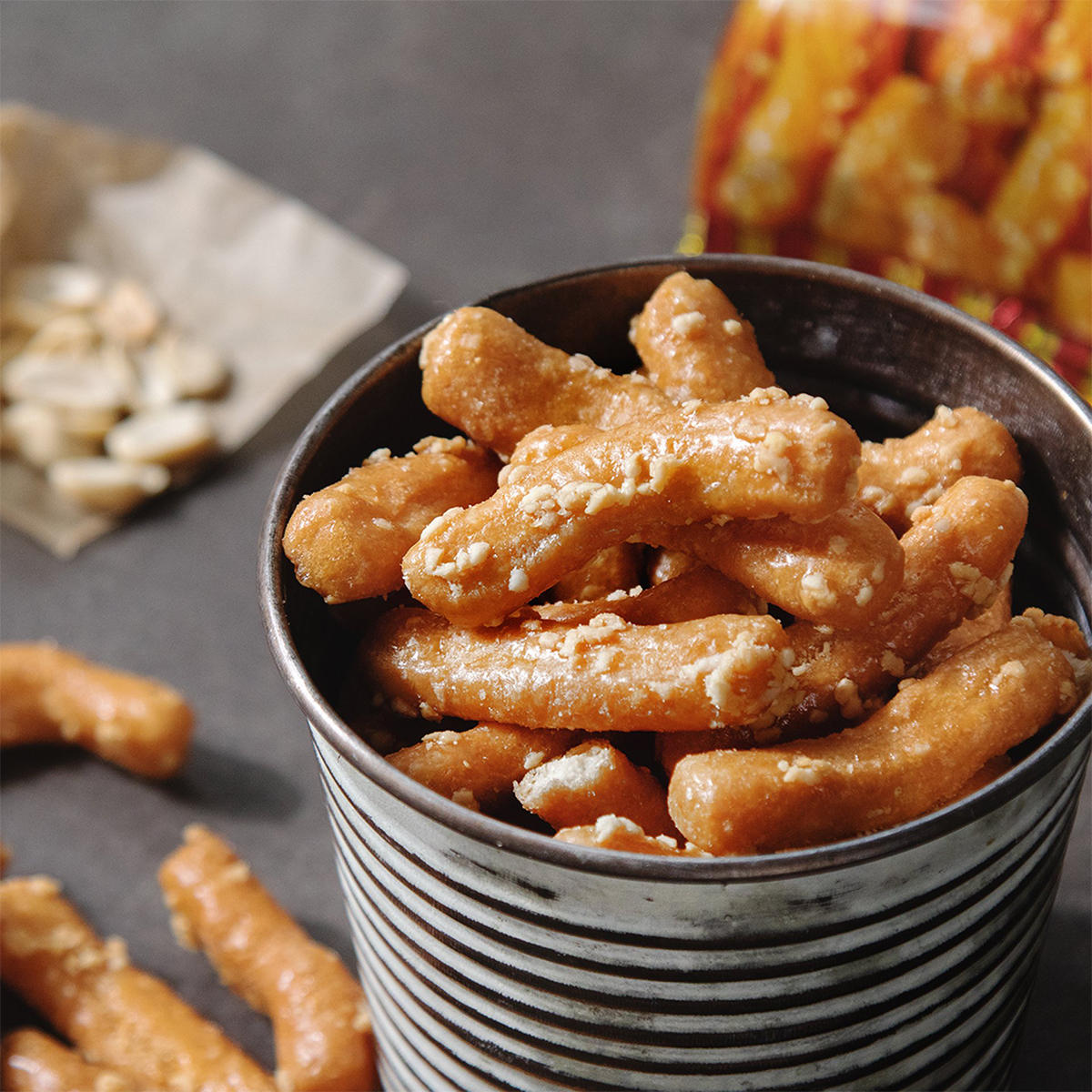 South Korea Imports of Zero Food Sea Taijiang Rice Strips (Pastry) Peanut Jiangmi Article 90g (766)