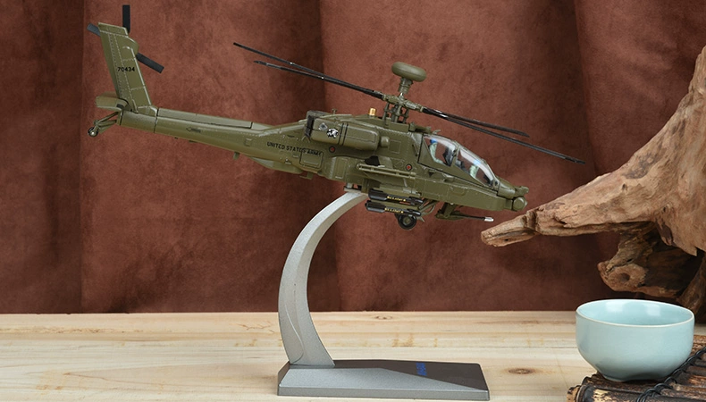 1:72 Mô hình máy bay trực thăng Apache AH-64 mô hình mô phỏng tĩnh mô hình tĩnh hinh xe moto