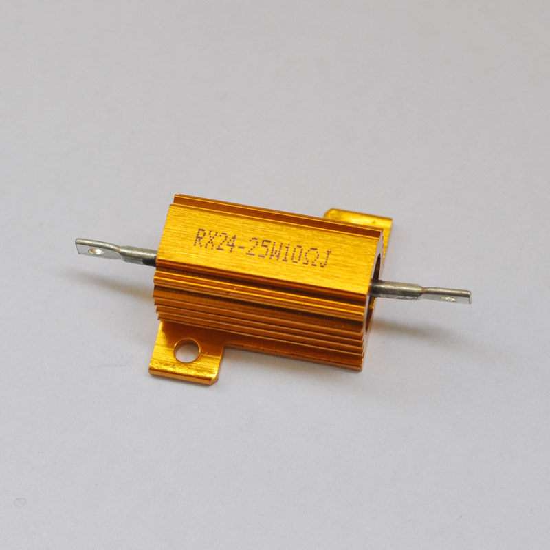 25W 10 € Power Resistance Gold aluminum shell resistance Metal high power resistance capacity discharge resistance
