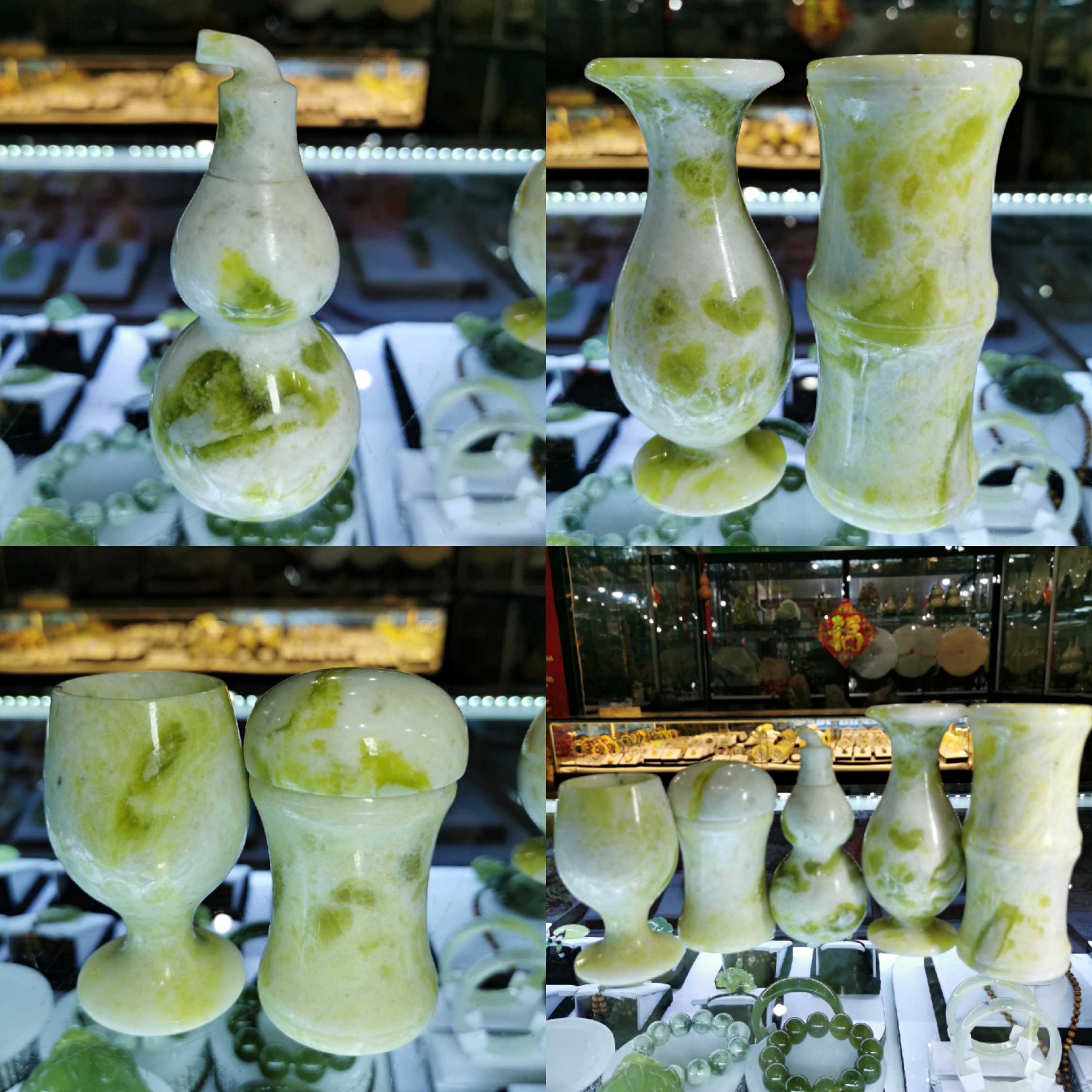 Natural jade pen tube hoist cup vase jade glass swing furniture home living room craftsBusiness